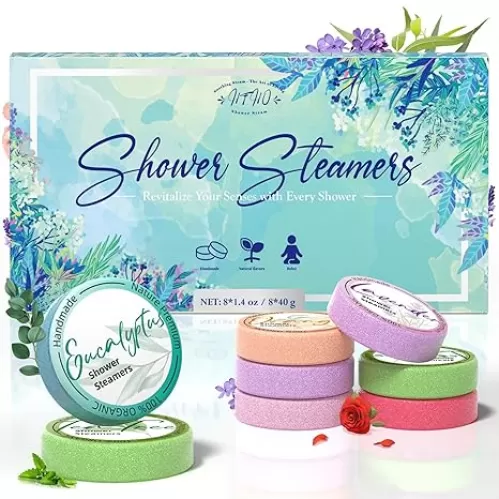Shower Steamers Aromatherapy 8 PACK - Gifts for Women, Shower Bombs with Essential Oils, Self Care and Stress Relief Stocking Stuffers, Relaxation Birthday Gifts for Women and Men