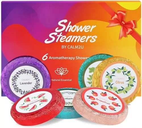 Shower Steamers Aromatherapy Birthday Gifts for Women - Variety Pack of 6 Shower Bombs with Natural Essential Oils, Self Care Gifts for Women Who Have Everything, Valentines Day Gifts for Her, Mom