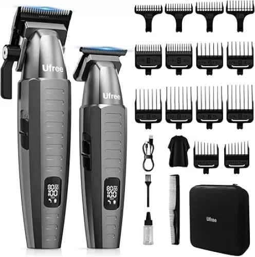 Ufree Professional Hair Clippers for Men, Clippers and Trimmers Set, Barber Clippers, Electric Beard Trimmer with Barber Bag, Gifts for Men