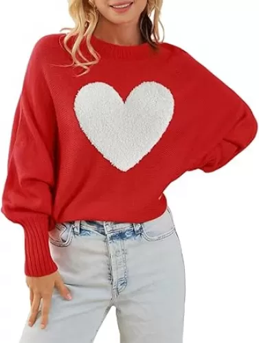 Womens Merry Christmas Sweaters Long Batwing Sleeve Sweater Loose Fit Pullover Top Sweaters