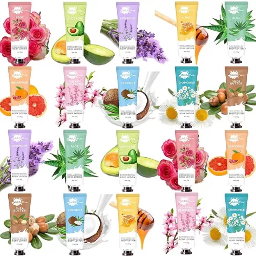 20 Pack Lotion for Women, Body Lotion for Dry Skin, Gifts for Women, Bulk Gifts, Thank You Gifts, Teacher Gifts, Body Cream Travel Size Natural Fragrance Body Moisturizer With Shea Butter, Baby Shower Favors