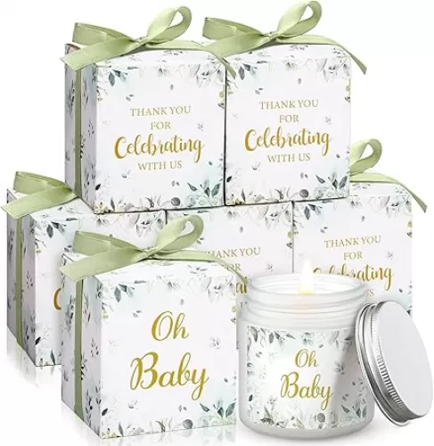 6 Sets Baby Shower Game Prizes for Winners Player Baby Shower Winners Guest Gifts Candles Lavender Scented Favors for Guests Gifts(Bear)