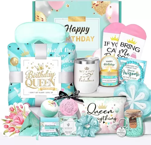 Birthday Gifts for Women, Best Friend Birthday Gifts for Women, Get Well Soon Gift Basket, Ocean Relaxing Spa Gifts Basket Care Package, Birthday Gifts for Woman, Coworkers, Sister, Mom & Wife