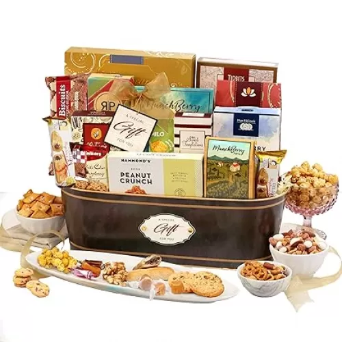 Broadway Basketeers Signature Gourmet Gift Basket with Chocolates & Snacks, For All Occasions