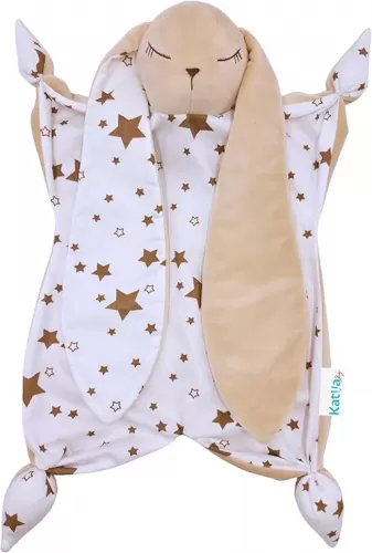 Bunny Lovey Security Blanket – Safe and Soft Toddler, Infant Lovey for Comfort & Cuddles, Newborn Snuggle Toy, Neutral Baby Gift for Boys or Girls. Big Size 16in.