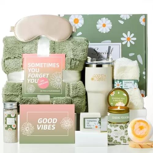 Care Package for Women - Get Well Gifts & Self Care Essentials Basket for Her, Gift Basket for Women, Luxury Spa Relaxation Gift Set