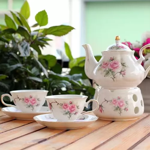Ceramic Coffee Tea Gift Sets, European Luxury Tea Set, Suitable as A Gift for Mother