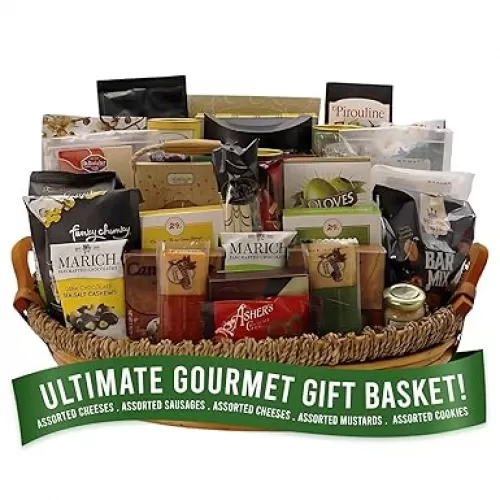 Gift Basket Village - The Best of the Best Gourmet Gift Baskets - Food Gift Basket Loaded with Crackers, Wafers & Spreads - Food Gift Baskets for Any Occasion - Made in USA - Ideal Gourmet Gift Basket