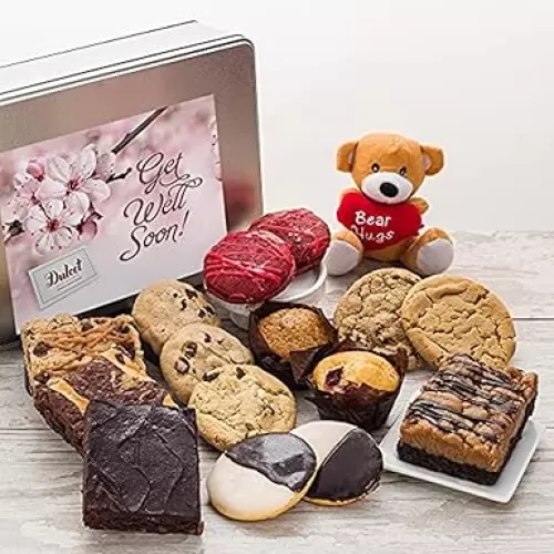 Gourmet Get Well Soon Food Gift Baskets For Men, Women, Family, Friends, Corporate & Coworkers Get Well Soon Gift Basket by Dulcet Gift Baskets