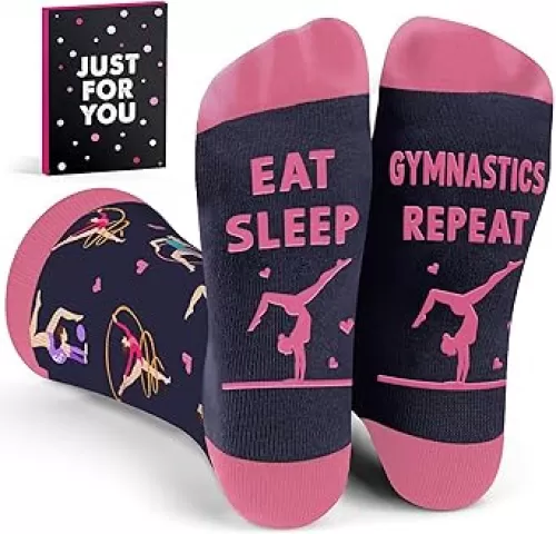 Gymnastics Gifts - Perfect Socks for Girls, Ideal For 7, 8, 9 Year Old Girl Gifts, Unique Stocking Stuffers for Teen Girls, Christmas Presents, Gymnastics Coach gifts, Warm and Soft Gymnastics Stuff