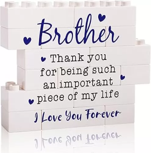 MBL Gifts for Brother Bro Gifts from Sister - Birthday Gifts for Brother Desk Sign Plaque, Thank You for Being Such an Important Piece of My Life, Birthday Graduation Christmas Gifts for Brother