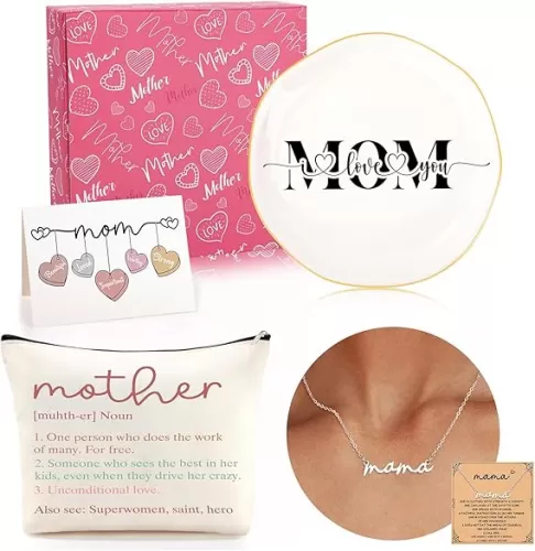 Mothers Day Birthday Gifts for Mom from Daughter Son, Thanksgiving Christmas Ideas Mom Mama Gifts Set of 4