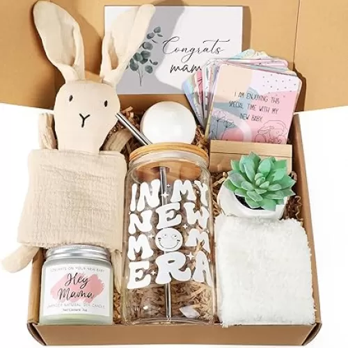 New Mom Gift Basket, Baby Shower Gifts for Expecting Mommy to Be, New Mom Care Package After Birth, First Time Pregnancy Mothers Day Birthday Gifts