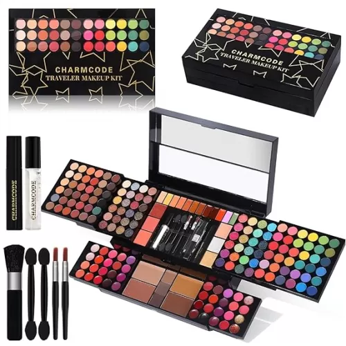 Professional All in One Makeup Kit for Women Full Kit, 186 Colors Make Up Palette Christmas Gift Set, Including Eyeshadow, Lip Gloss, Concealer, Highlighter, Contour, Brow Powder, Mascara, Blush & Brush