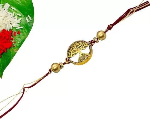 Rakhi for Brother with gift set | Rakhi gift set includes chocolate, roli chawal and magnet card