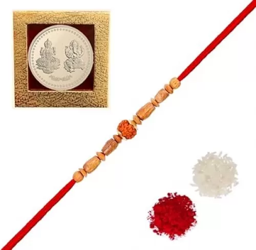 Rakhi/Rakhi for Brother/Rudraksha Rakhi/Rakhi for Brother with Gift Set/Rakhi Bracelet/rakhi for brother and bhabhi/Rakhi Set