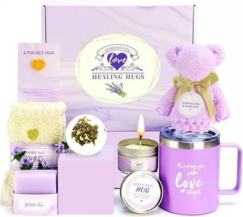 Self Care Get Well Soon Gifts for Women - Spa Care Package for Recovery, Birthday, Sympathy, Thinking of You - Gift Basket for Mom, Wife, Friend, Sister, Her, Encouragement Gift Box