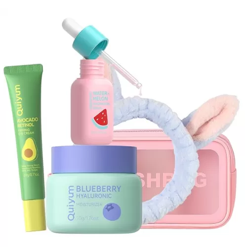 Skin Care Set, Fruit Women Beauty Gift Sets, Skincare Kit with Serum, Eye Cream, Face Cream Travel Kit for Women Wife Mother Teens Girls, TSA-friendly Sizes Birthday Gift 3pcs