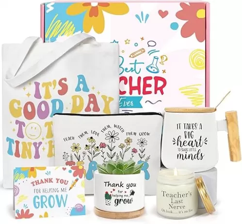 Teacher Appreciation Gifts for Women, Teacher Christmas Gifts, Unique Teacher Birthday Gifts, Teacher Retirement Gift Set, Back to School Gift Set for Teacher, Thank You Gifts for Teacher