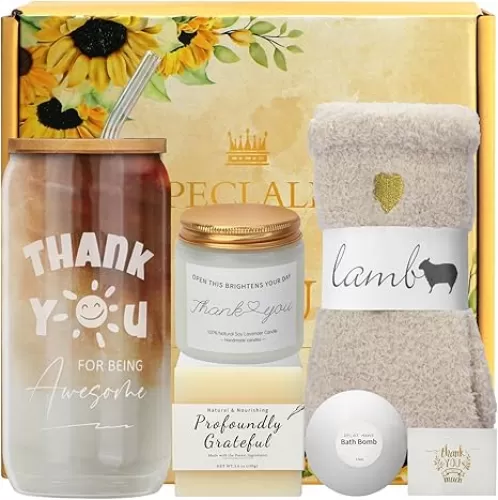 Thank You Gifts for Women & Employees - Awesome Glass Cup, Teacher & Friend Appreciation Gifts
