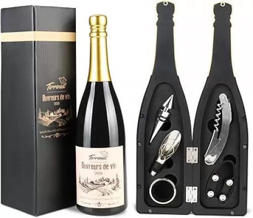 Tirrinia Wine Opener Gift Set, Wine Corkscrew Opener Raffle Gift for Game Winners Adults, Bridal Shower Prizes, Wine Opener Kit Gift Idea for Women and Men