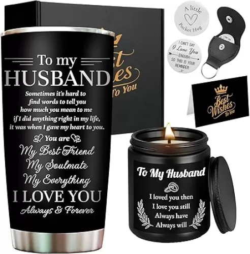 Father Day Gifts For Husband, To My Husband Gift, Birthday Gifts for Men Gift Set for Husband, Mens Gift Basket Wedding for Him, Birthday Christmas for Him from Wife Father