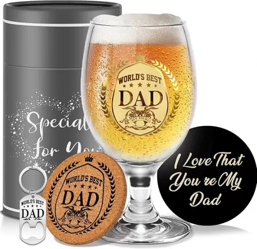 Gifts for Dad Beer Glasses Presents for Dad Gifts from Daughter Son Father