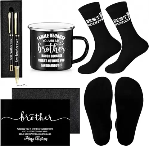 ReliThick 6 Pcs Brother Gifts from Sister Included I Smile Because You
