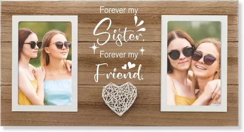 Sister Birthday Gifts Picture Frame, Double 4x6 Pictures Frame Gifts for Sister, Sister Gifts