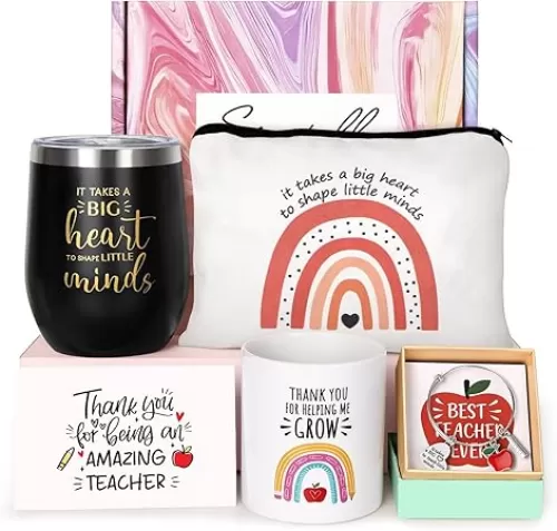 UAREHIBY Teacher Gifts for Women, Teacher Appreciation Gifts from Student, Christmas Gifts Basket, Thank You Teacher Gifts, Funny Teacher Gifts Set for Daycare Teacher